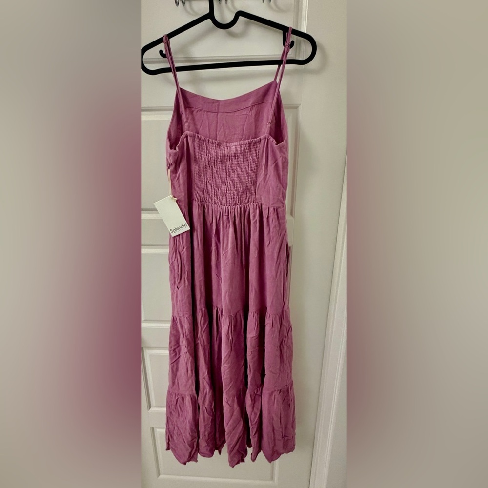 Splendid Womens Myla Linen Blend
Tiered Midi Dress - Picture 5 of 6
